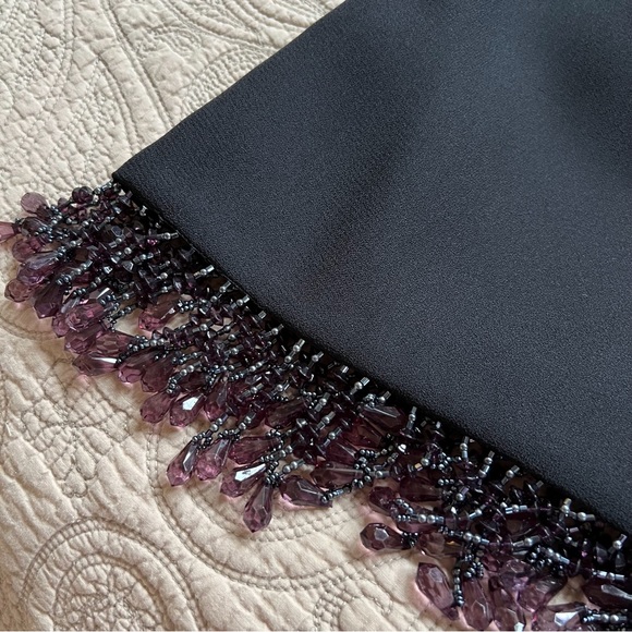 Elegant Beaded Black Dress - Picture 3 of 8